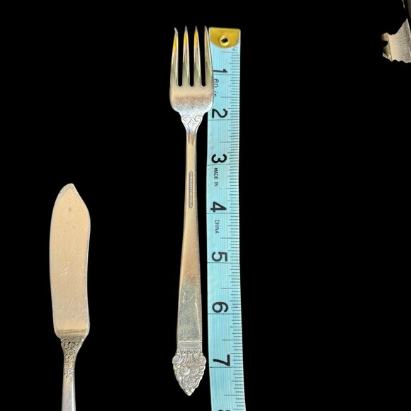 Oneida Silver-plated King Cedric Fruit pattern service for 4 and serving peace's - Picture 8 of 13